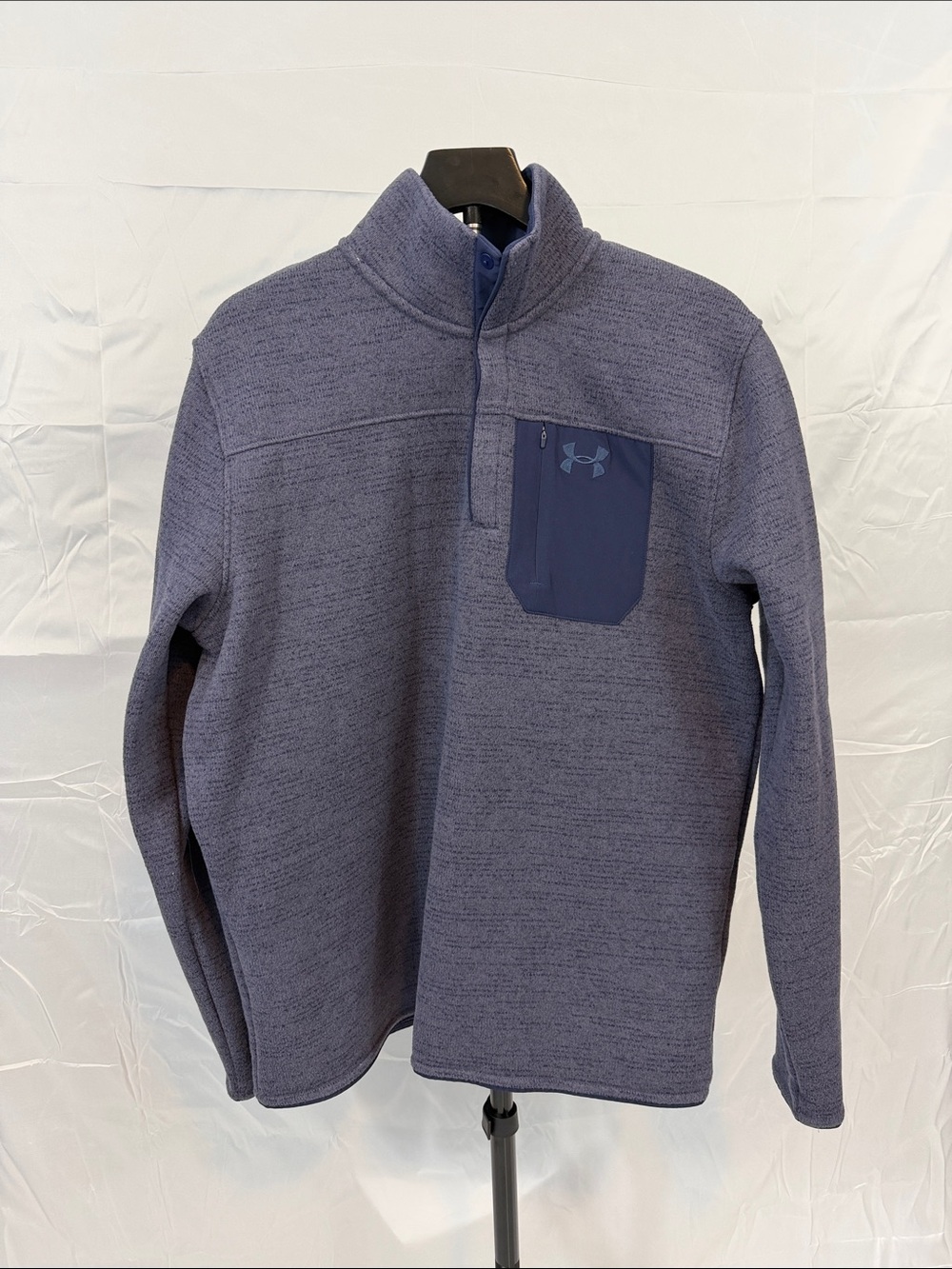 Under Armour Specialist Henley 2.0 T Blue Men's L Fleece Shirt Coldgear